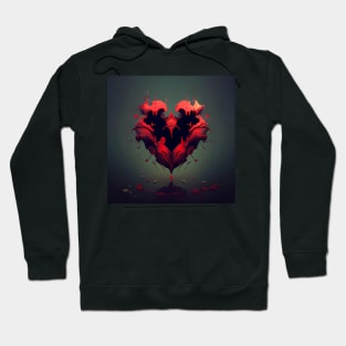 Broken Heart Graphic Art Hoodie